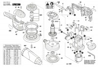 Bosch 3 601 C7B 161 GEX 125-150 AVE Random orbital sander 110 V / GB Spare Parts GEX125-150AVE